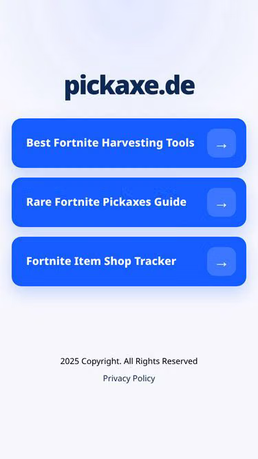 Screenshot of pickaxe.de