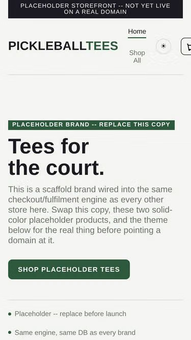 Screenshot of pickleball.clothing
