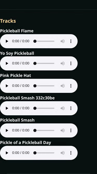Screenshot of pickleball.pink