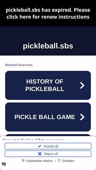 Screenshot of pickleball.sbs