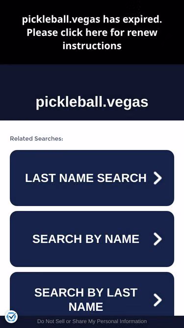 Screenshot of pickleball.vegas