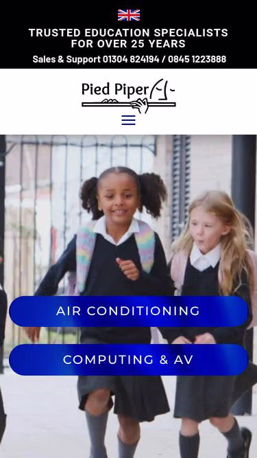 Screenshot of piedpiper.org.uk