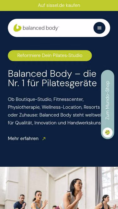 Screenshot of pilates.de