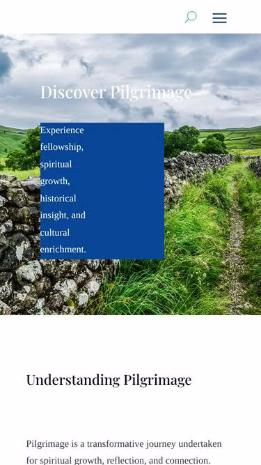 Screenshot of pilgrimage.co.uk