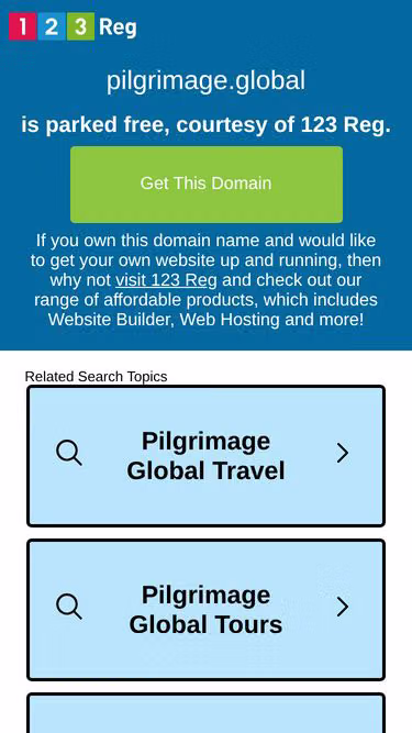 Screenshot of pilgrimage.global