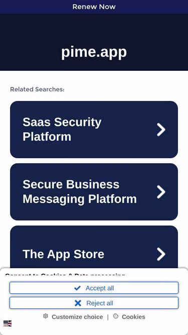 Screenshot of pime.app