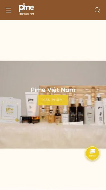 Screenshot of pime.com.vn