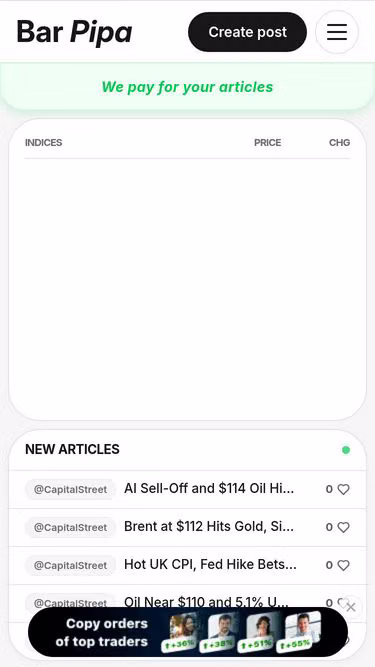 Screenshot of pip.bar