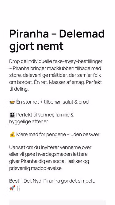 Screenshot of piranha.dk