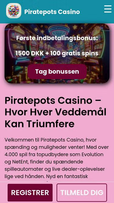 Screenshot of piratepots.dk