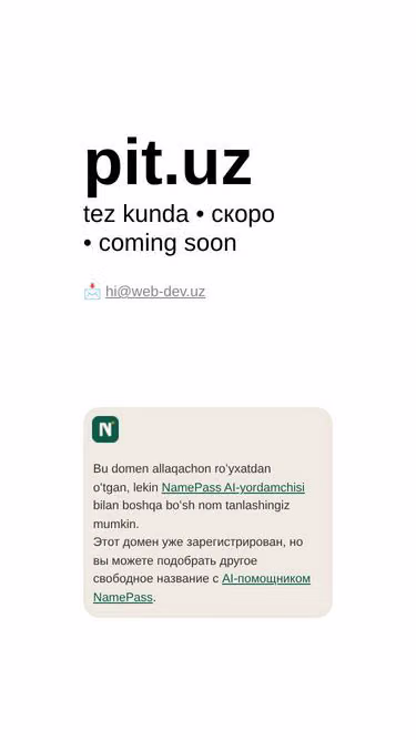 Screenshot of pit.uz