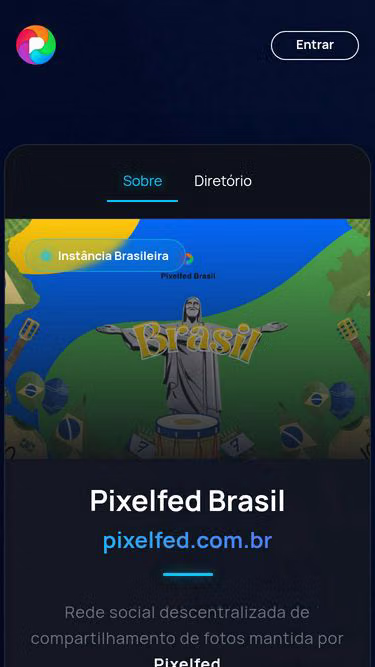 Screenshot of pixelfed.social.br