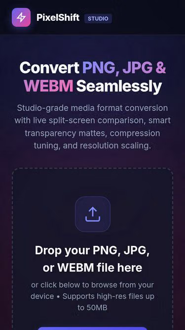 Screenshot of pixelshift.site
