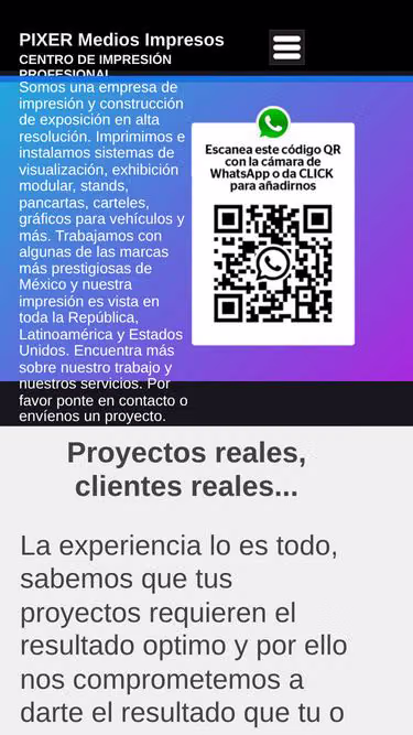 Screenshot of pixer.mx