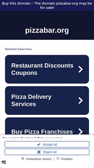 Screenshot of pizzabar.org