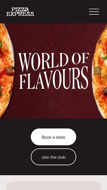 Screenshot of pizzaexpress.hk