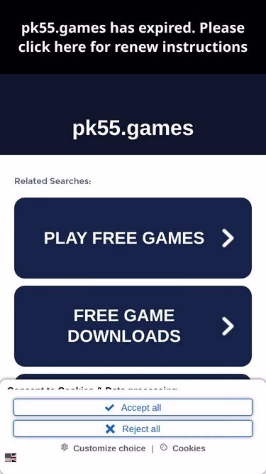 Screenshot of pk55.games