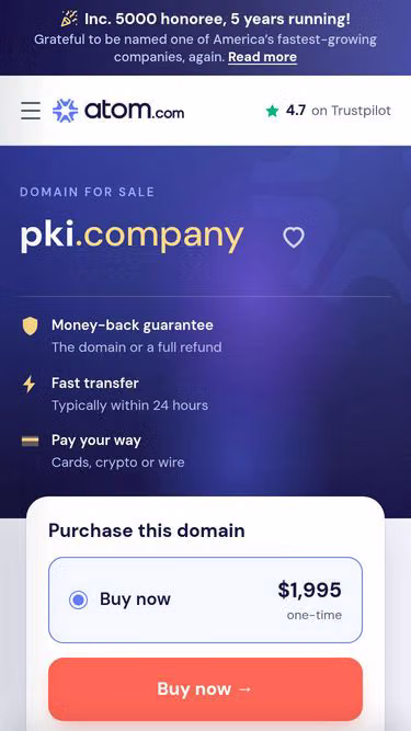 Screenshot of pki.company