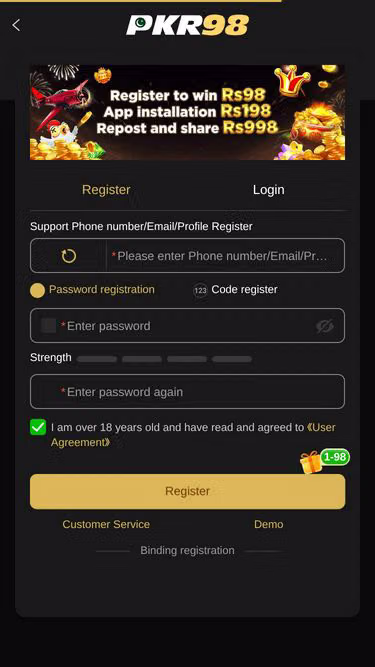 Screenshot of pkr98.win
