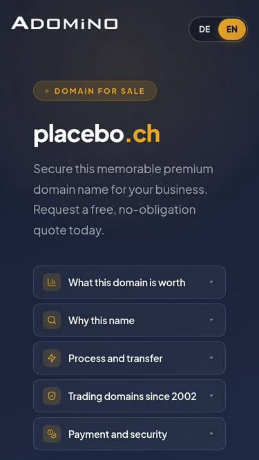Screenshot of placebo.ch