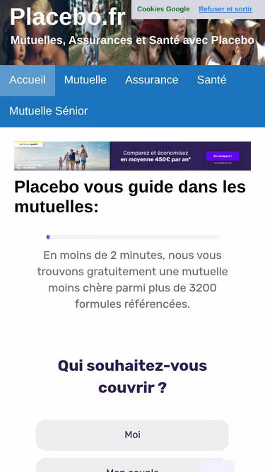 Screenshot of placebo.fr
