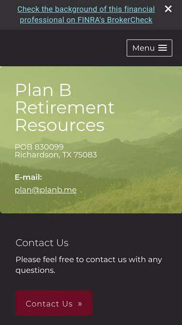 Screenshot of planb.me