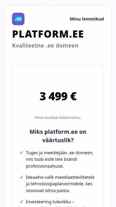 Screenshot of platform.ee