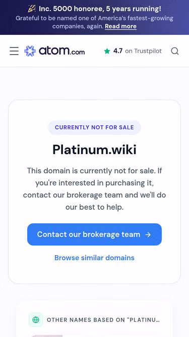 Screenshot of platinum.wiki