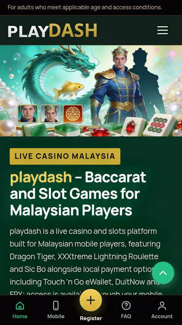 Screenshot of playdash.mobi
