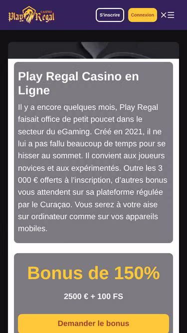 Screenshot of playregal.one