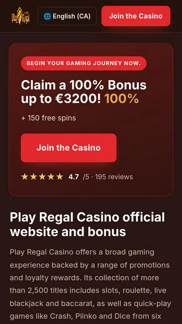 Screenshot of playregal.pro