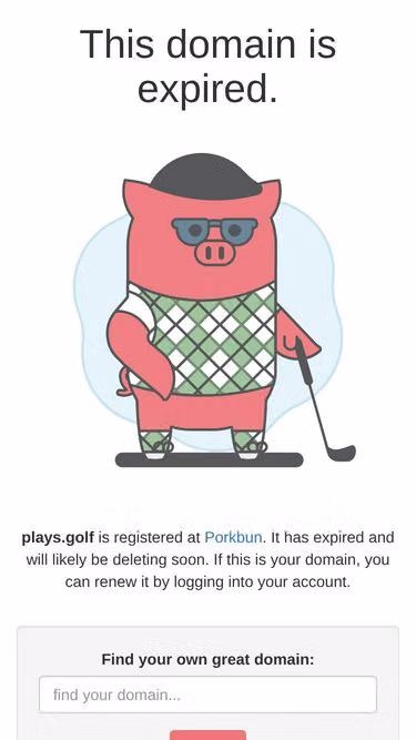 Screenshot of plays.golf