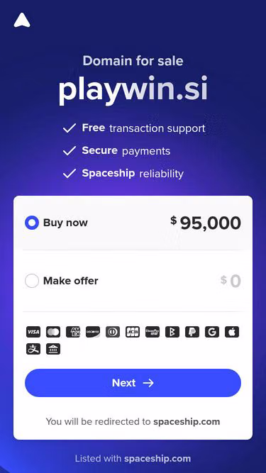 Screenshot of playwin.si