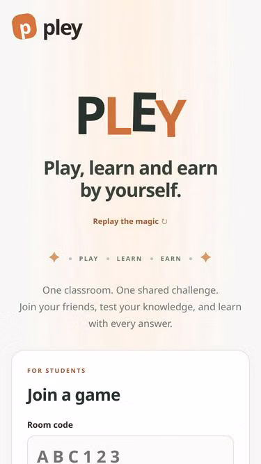 Screenshot of pley.fun