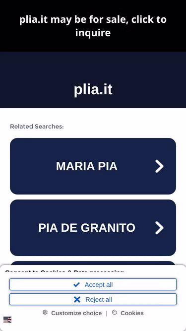 Screenshot of plia.it
