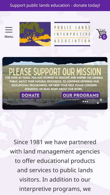 Screenshot of plia.org