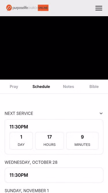 Screenshot of plife.church