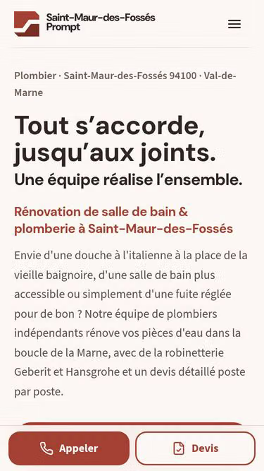 Screenshot of plombier.group