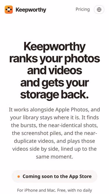 Screenshot of pluck.photos