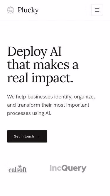 Screenshot of plucky.ai