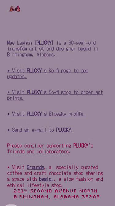 Screenshot of plucky.day