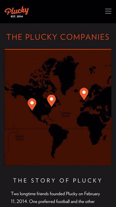 Screenshot of plucky.global