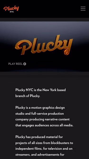 Screenshot of plucky.nyc