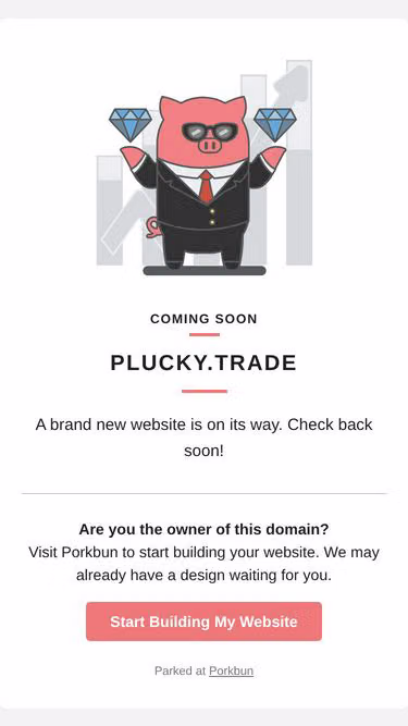 Screenshot of plucky.trade