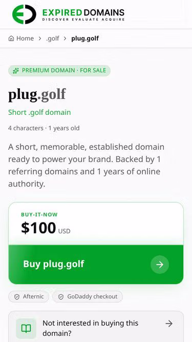 Screenshot of plug.golf