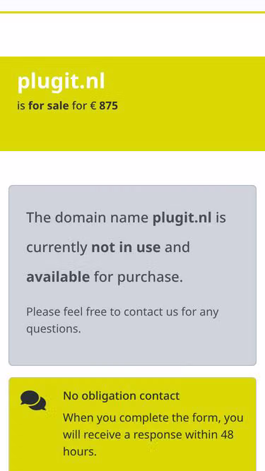 Screenshot of plugit.nl