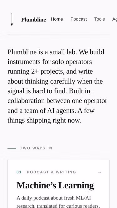 Screenshot of plumbline.tools