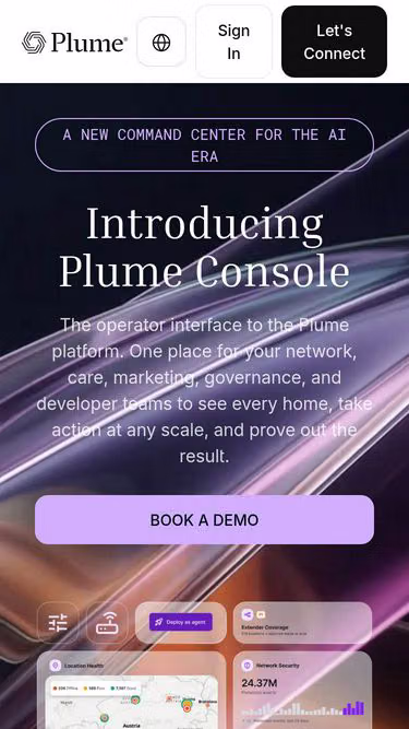 Screenshot of plume.ai