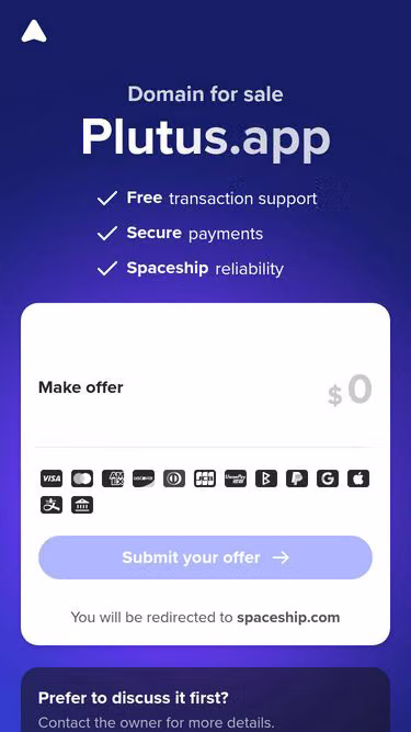 Screenshot of plutus.app