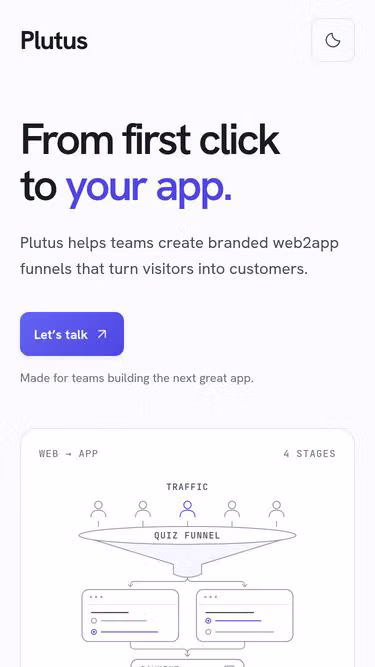 Screenshot of plutus.build
